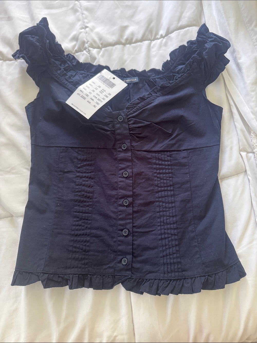 Brandy Melville John Galt Navy Elara Top